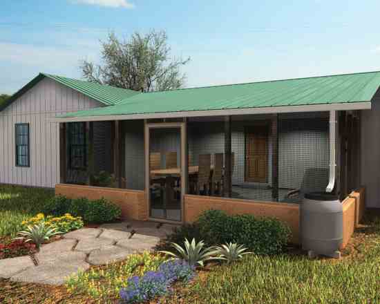 Our projection illustrates how Chrystal and Richard could maximize their outdoor space by expanding their covered back porch.
